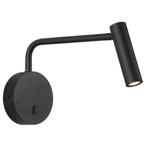 Brightstar WB377 Sand Black Aluminium and Iron Wall Bracket with Moveable Arm and Head, 3W LED, 4000K
