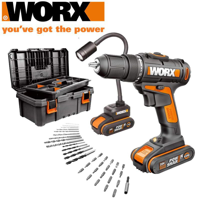 Drill & Light Kit 20V 2 X 1.5Ah Std Charg. 35Pc Acc. Toolbox