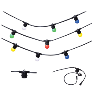 Brightstar WSC012 5.5M Multicolour Outdoor String Lights with 10 G45 Colour Bulbs (IP65)
