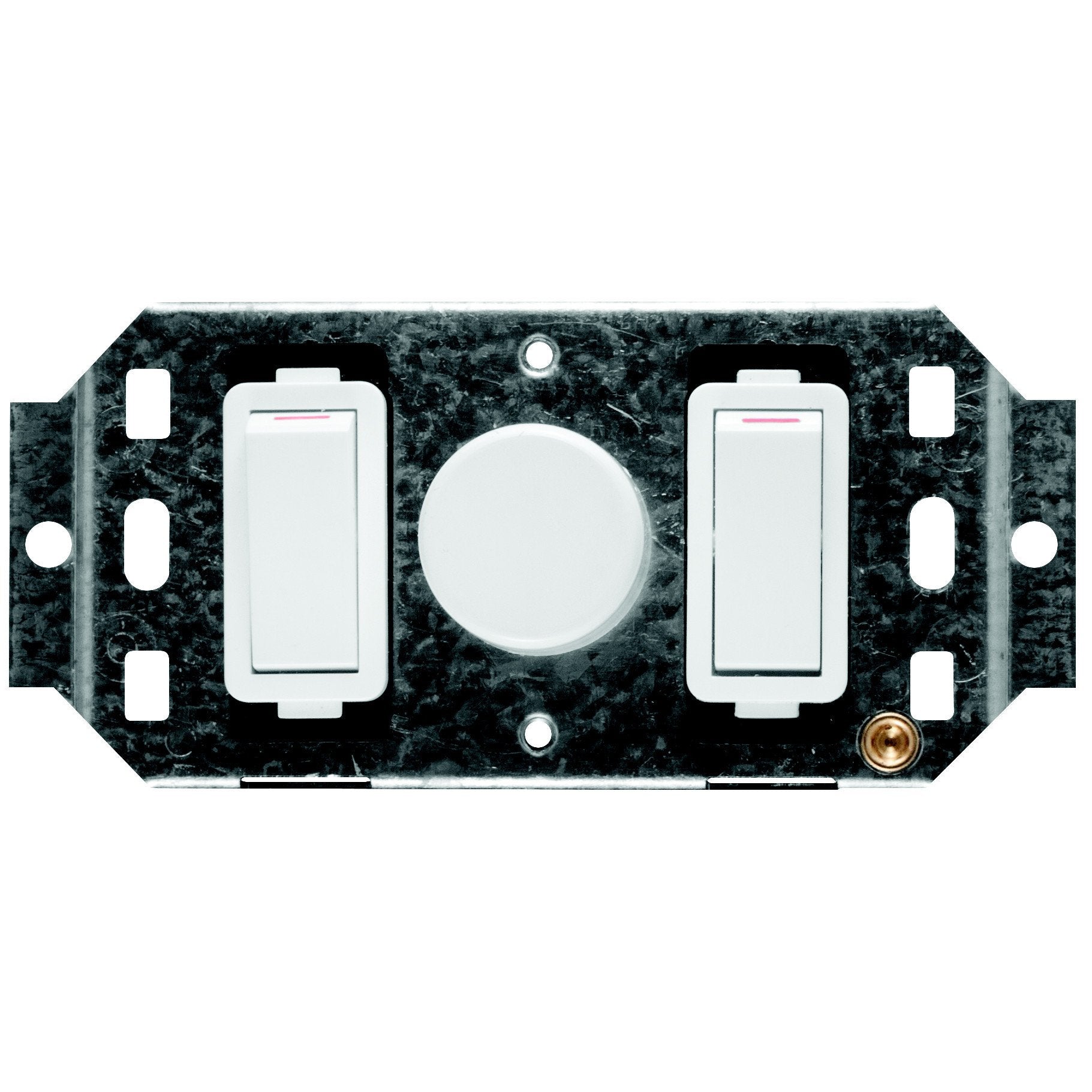 Crabtree Classic 2 Lever 600W Dimmer on Yoke 4x2, White