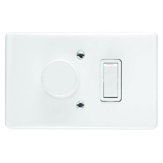 CRABTREE CLASSIC DIMMER SWITCH 1 LEVER + COVER 4X2 500W LED