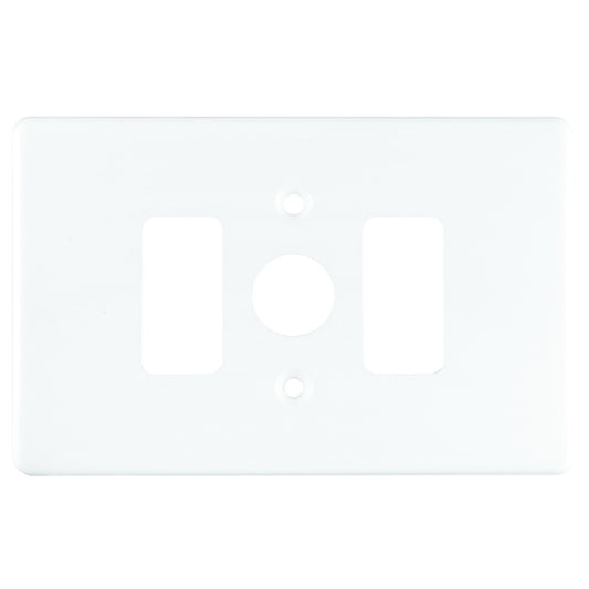 CRABTREE CLASSIC 2 LEVER DIMMER COVERPLATE STEEL 4X2