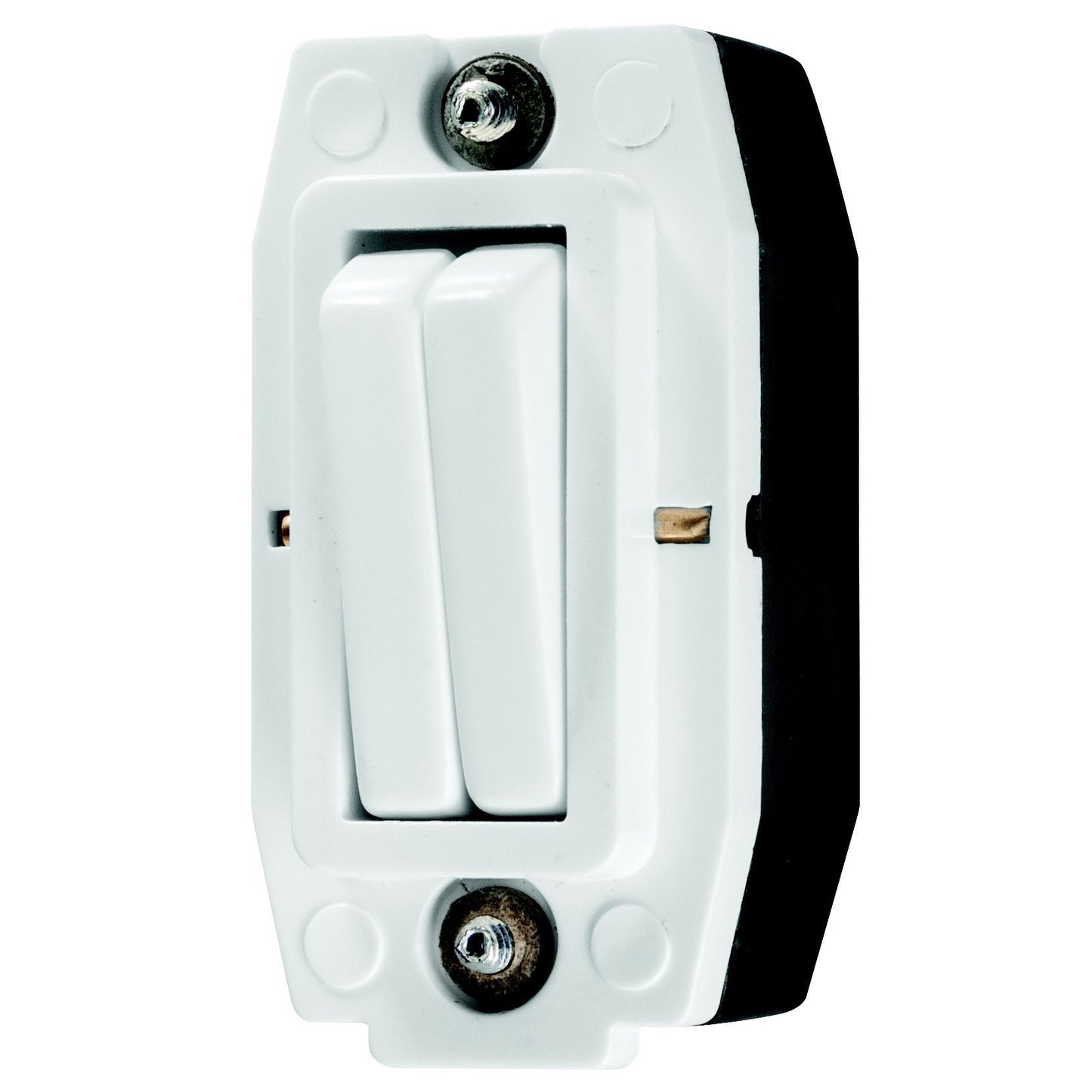 Crabtree Classic Series 20A Twin Switch Module, 1 Lever, 2x1 Way, White (Screw-On)