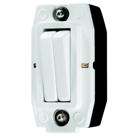 Crabtree Classic Series 20A Twin Switch Module, 1 Lever, 2x1 Way, White (Screw-On)