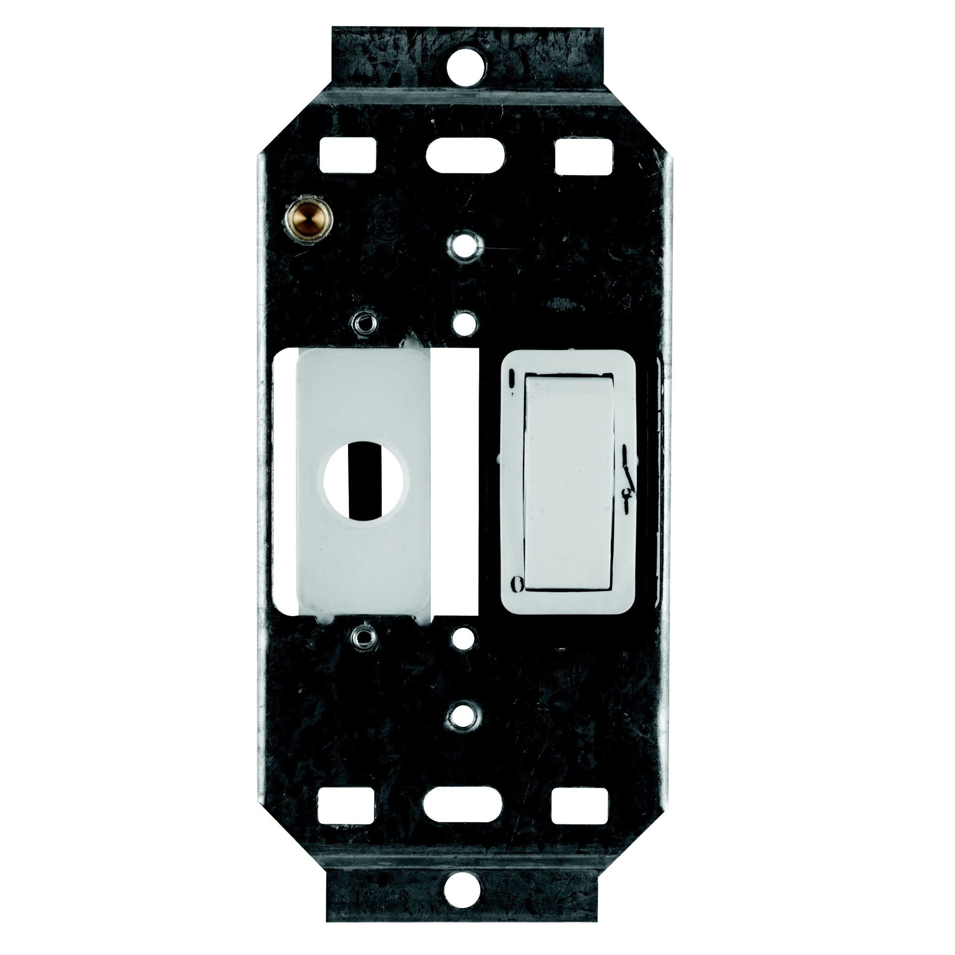 Crabtree Classic 20A Double Pole Switch with Cord Grip and Yoke 4x2, White