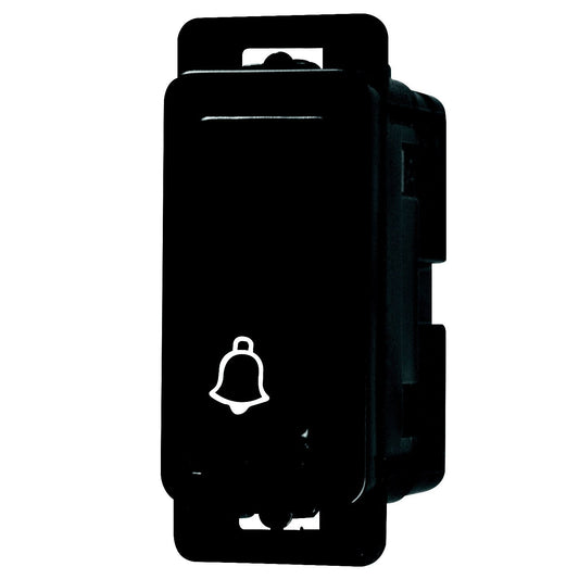 Crabtree Classic Black 1 Way 20A Clip-In Bell Press Switch Module