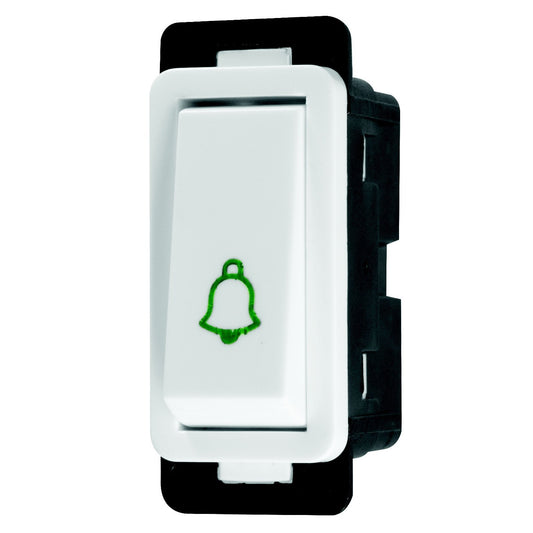 Crabtree Classic Clip-In 20A Bell Press Switch Module, 1 Way, White