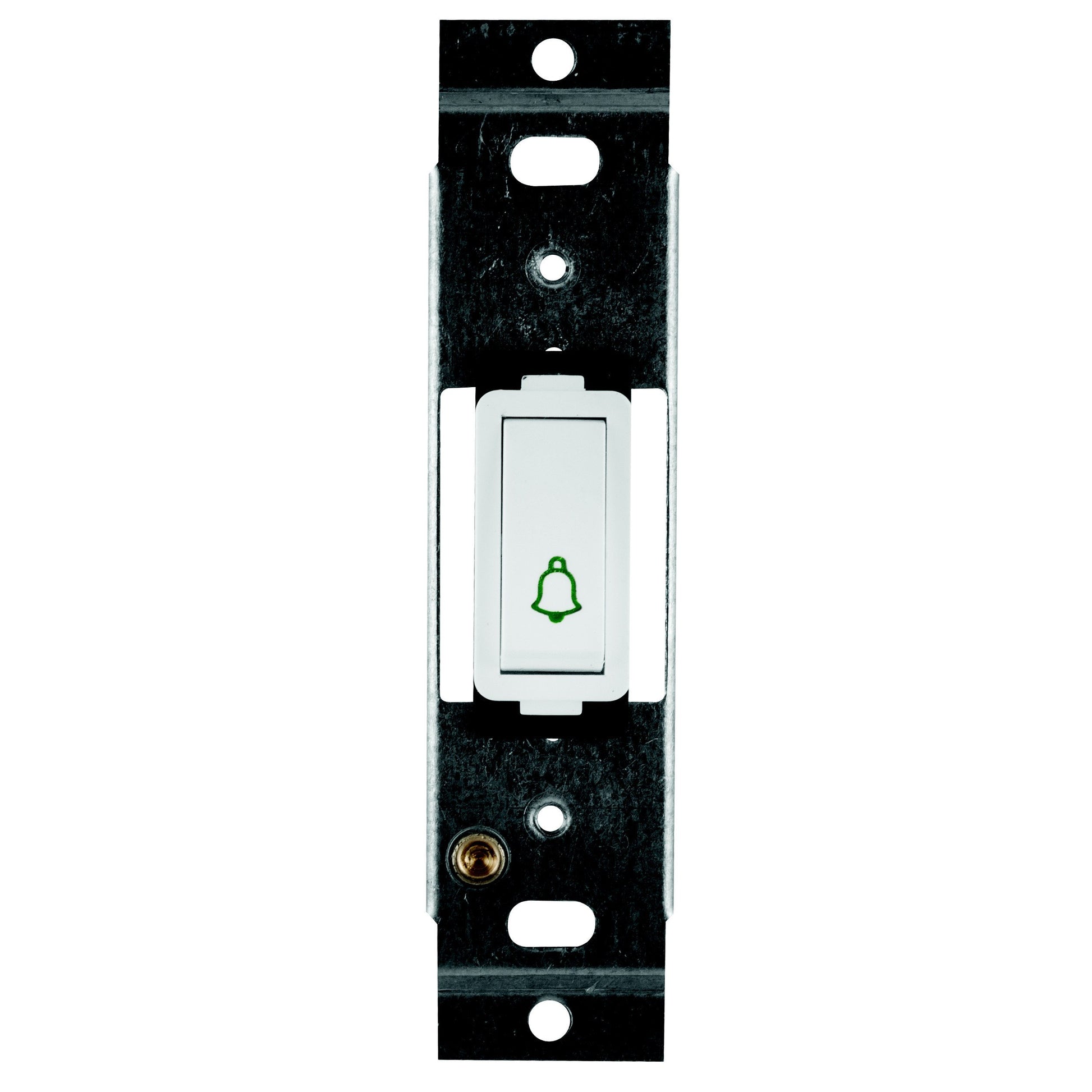 CRABTREE CLASSIC 1 WAY BELL PRESS SWITCH ON YOKE (4X2, WHITE)