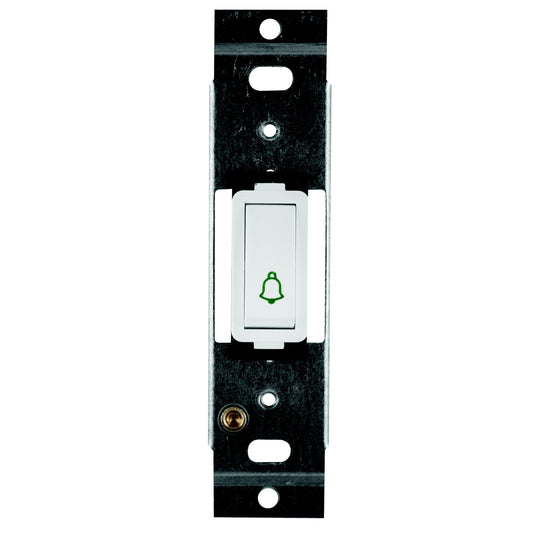 CRABTREE CLASSIC 1 WAY BELL PRESS SWITCH ON YOKE (4X2, WHITE)