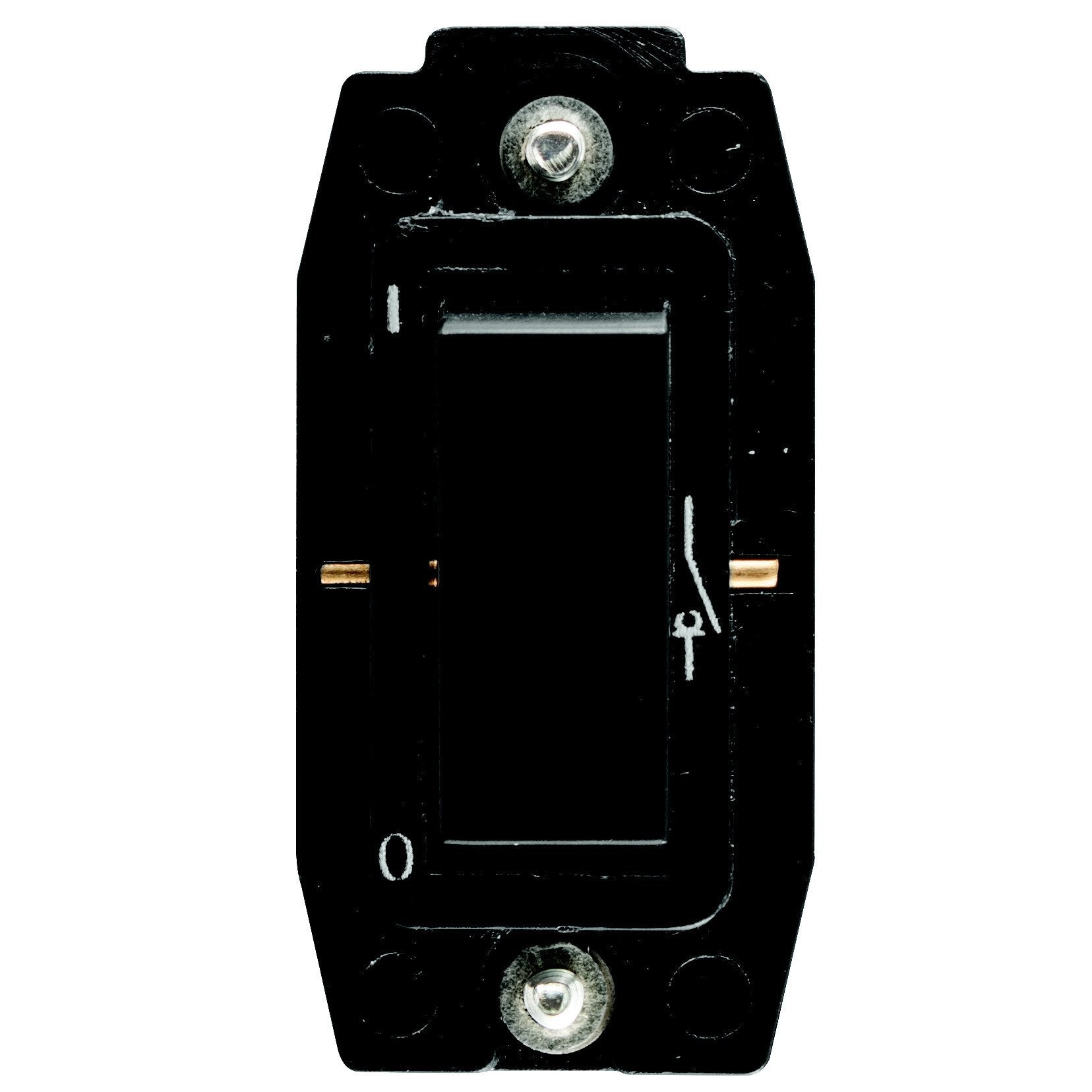 Crabtree Classic 1 Way 20A Double Pole Switch Module - Black, Screw-In (250VAC)