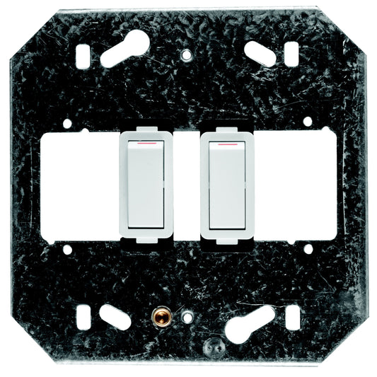 Crabtree Classic 4x4 White 20A 2 Lever 2x1 Way Switch on Yoke