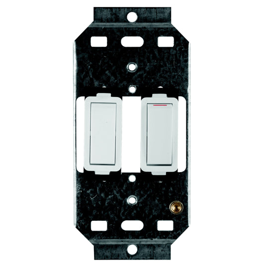 Crabtree Classic 2 Lever 1x1 & 1x2 Way 20A Switch with 4x2 Yoke (White)