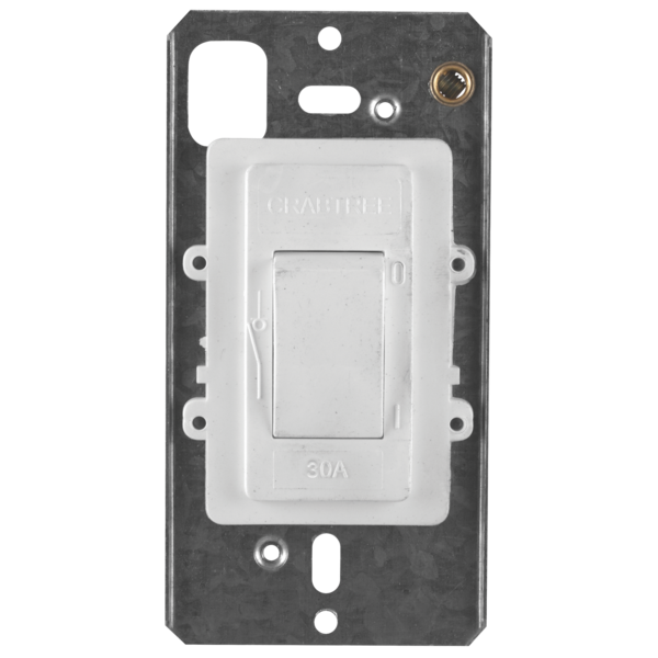 Crabtree Classic 60A Triple Pole Isolator Switch on Yoke, White (4x2)