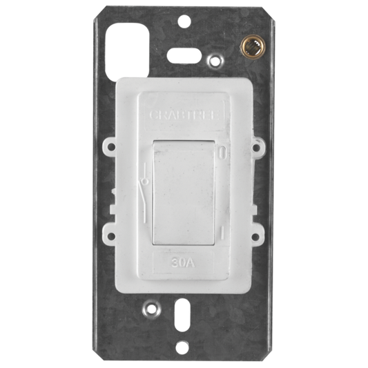 Crabtree Classic 60A Triple Pole Isolator Switch on Yoke, White (4x2)