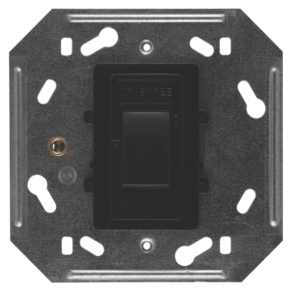 Crabtree Classic 60A Black Double Pole Isolator Switch on Yoke (4x4)