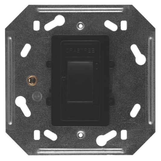 Crabtree Classic 60A Black Double Pole Isolator Switch on Yoke (4x4)