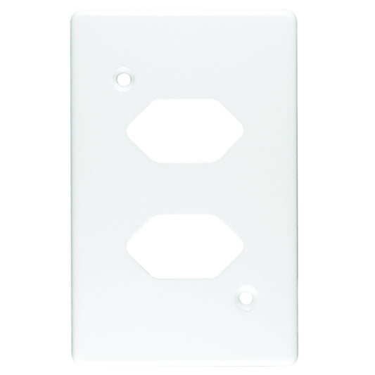 Crabtree Classic Slimline 4X2 Steel Cover Plate, White (X6527/101)