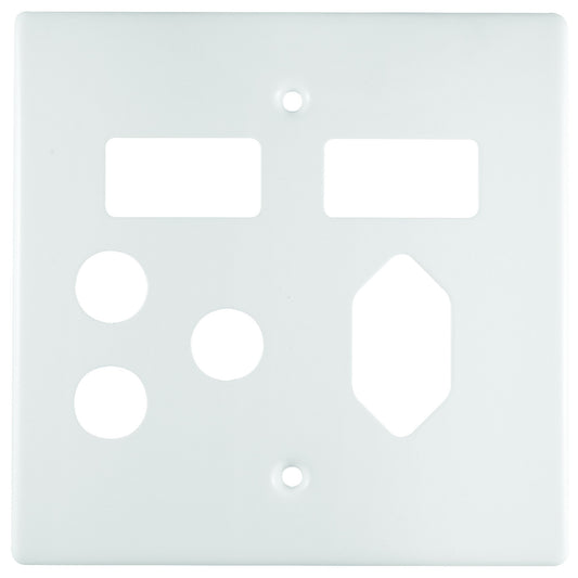 Crabtree Classic Slimline 4x4 Steel Coverplate, White