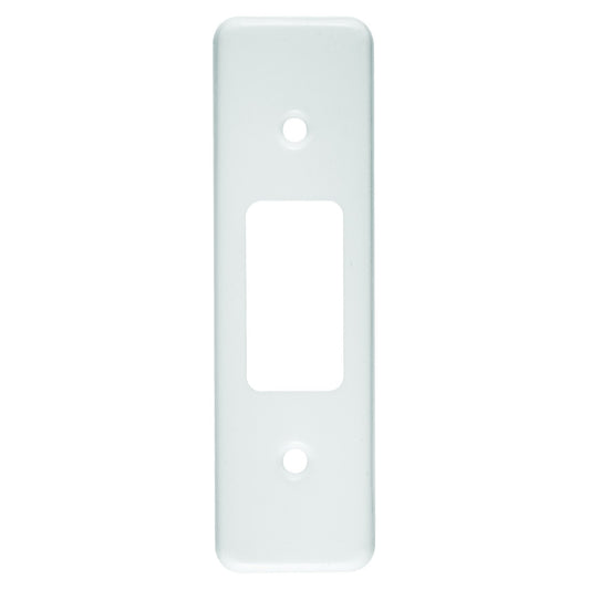 Crabtree Classic 1 Lever Architrave Coverplate, White Steel