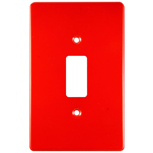 Crabtree Classic 1 Lever 4x2 Red Plastic Coverplate