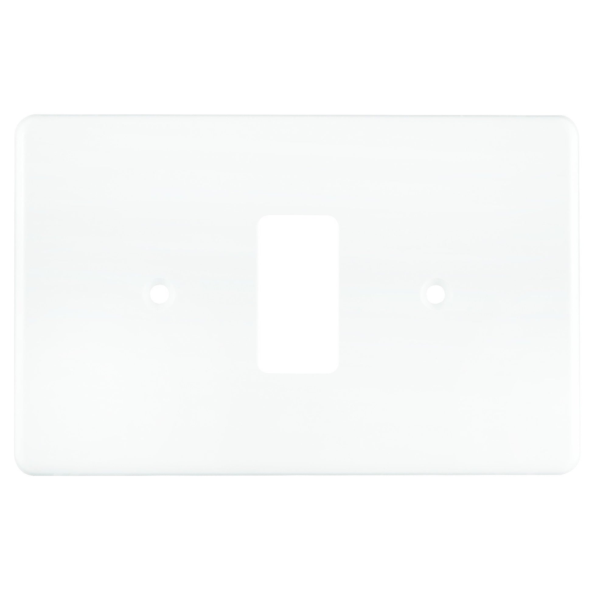 CRABTREE CLASSIC 1 LEVER COVERPLATE STEEL 4X2- HORIZONTAL