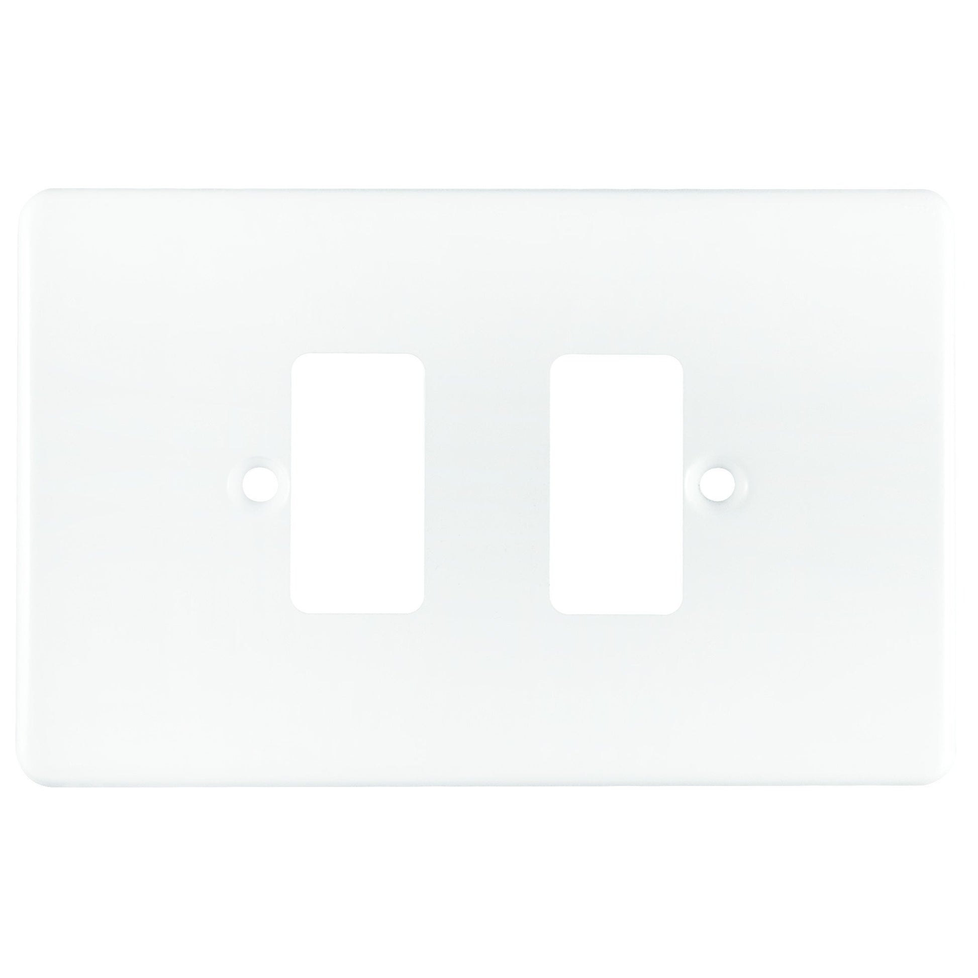 Crabtree Classic Horizontal 2-Lever Steel Coverplate 4x2