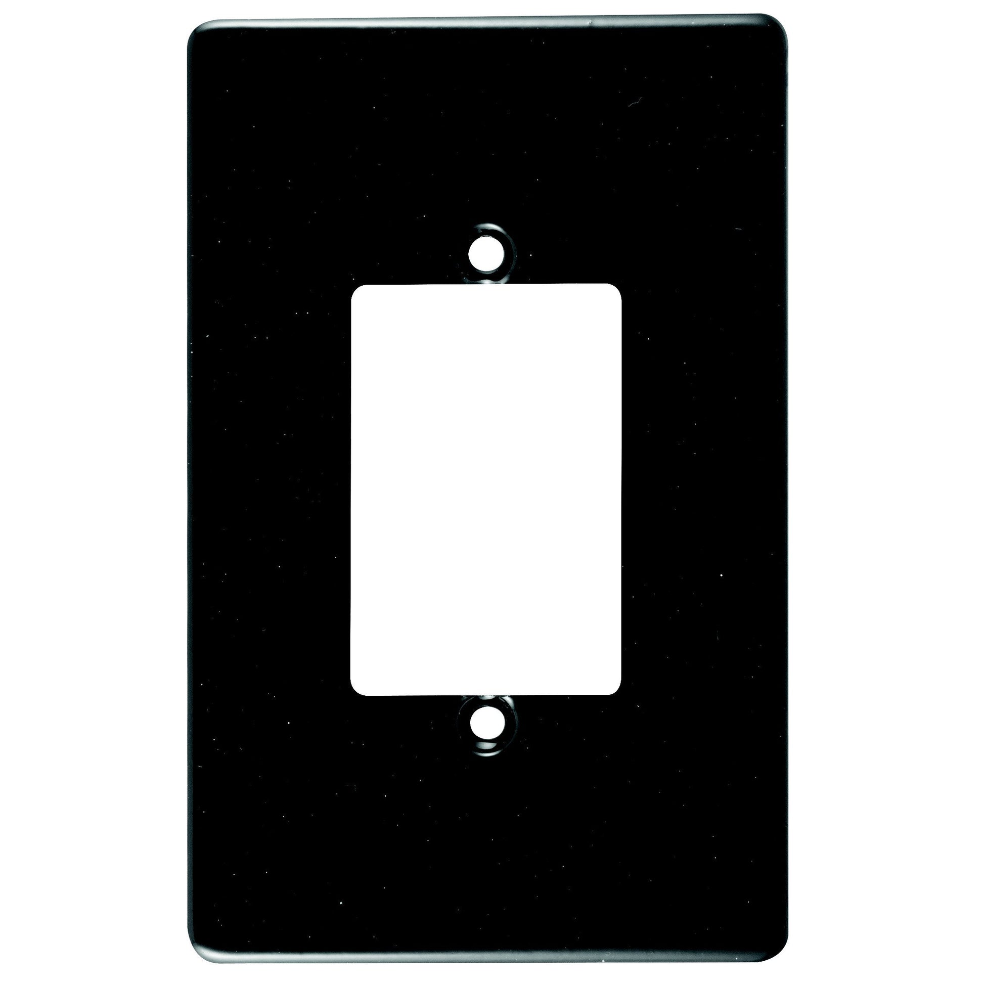 Crabtree Classic 3 Lever Steel Coverplate, Black (4x2)