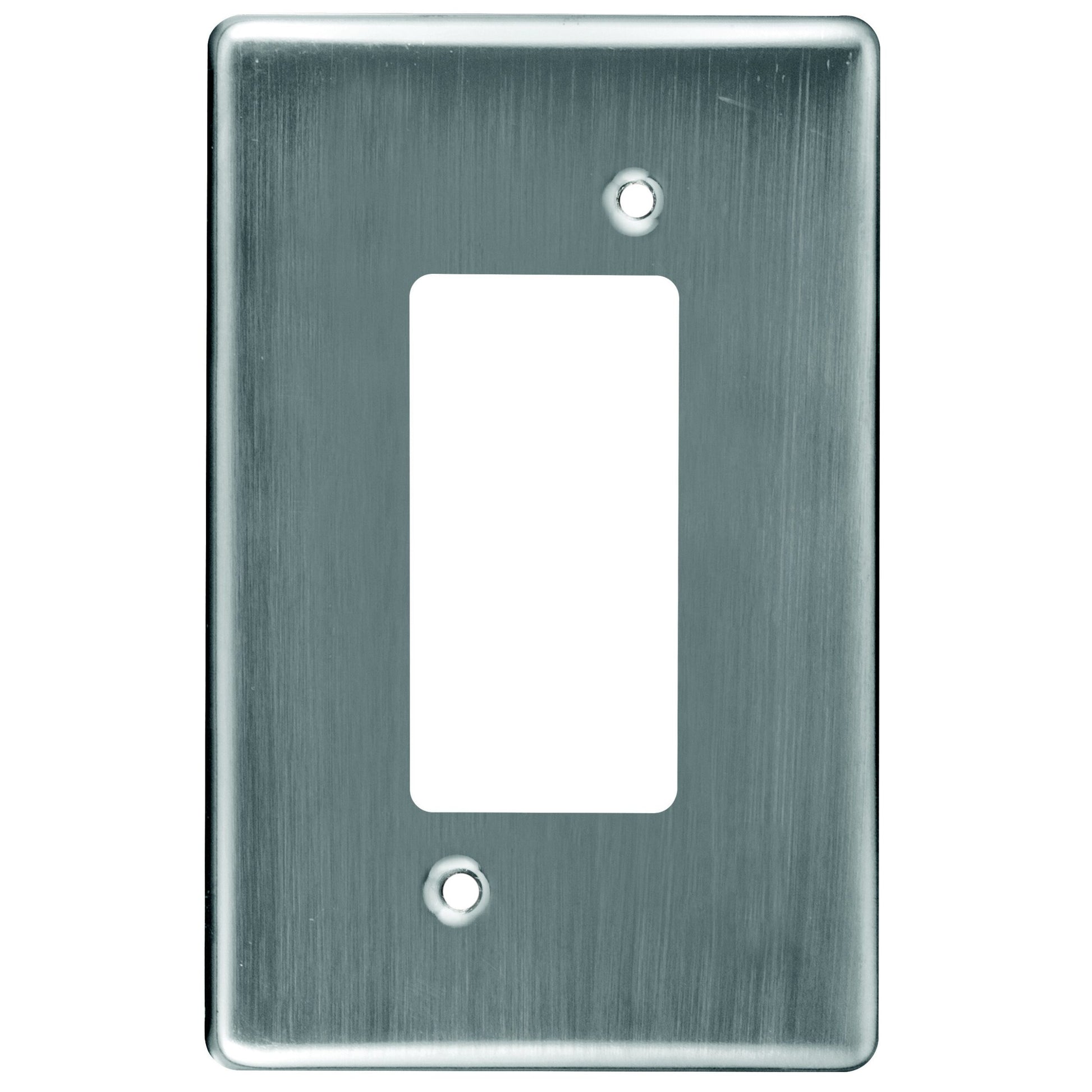 CRABTREE CLASSIC 3 LEVER COVERPLATE, STEEL, SATIN CHROME, 4X2