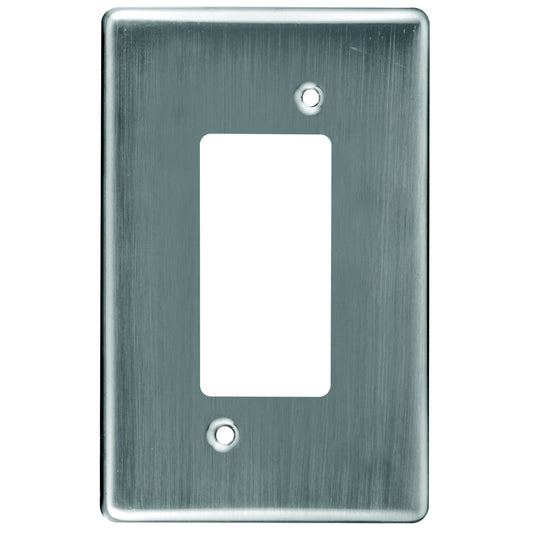 CRABTREE CLASSIC 3 LEVER COVERPLATE, STEEL, SATIN CHROME, 4X2
