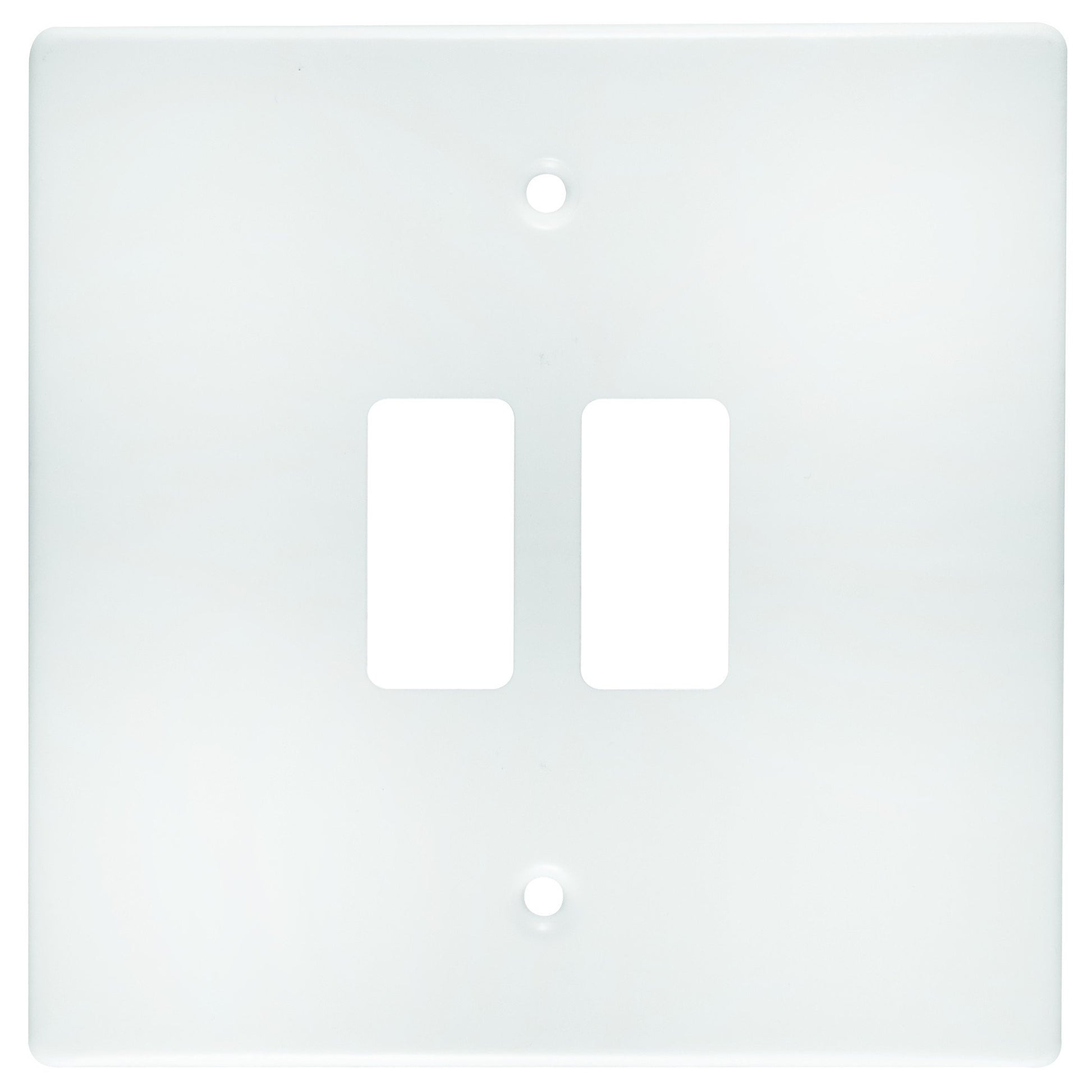 Crabtree Classic White Steel 2 Lever Cover Plate 4x4