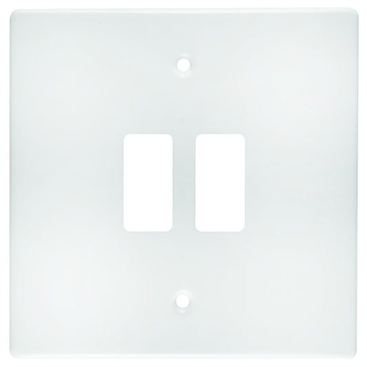 Crabtree Classic White Steel 2 Lever Cover Plate 4x4
