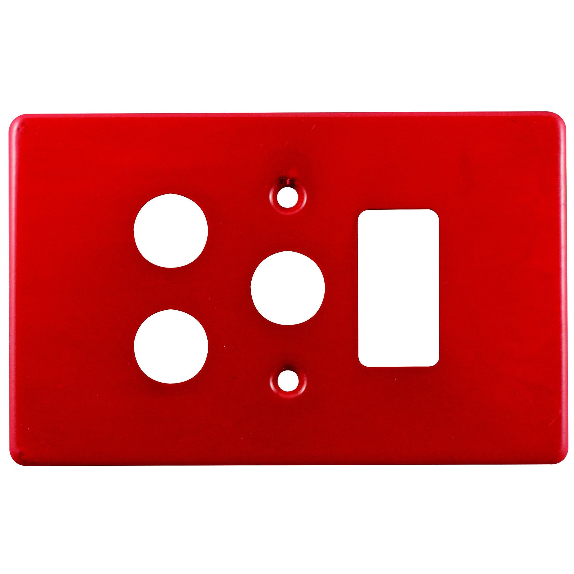 Crabtree Classic Single Vertical Socket Coverplate, Red Steel, 4X2 (100mm x 50mm)