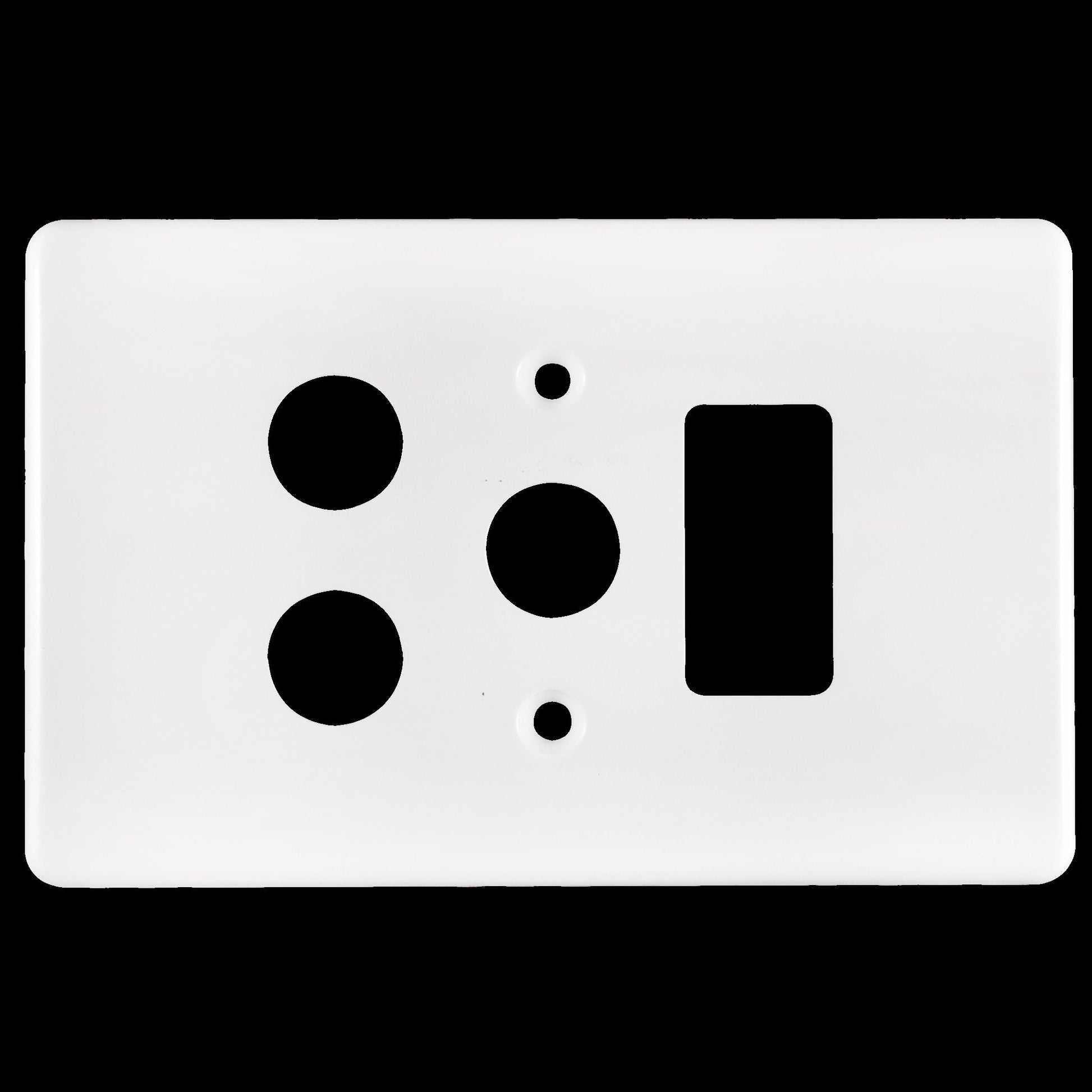 Crabtree Classic Single Socket Vertical Coverplate (4x2, Plastic, White)