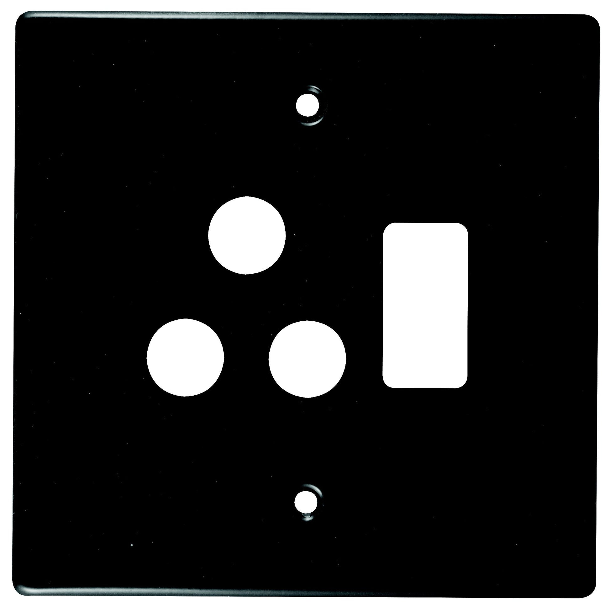 Crabtree Classic 4x4 Single Socket Steel Cover Plate, Black