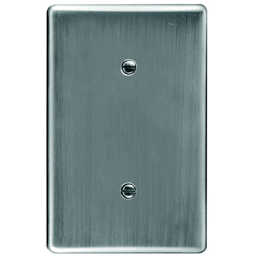 CRABTREE CLASSIC BLANK COVERPLATE STEEL 4X2