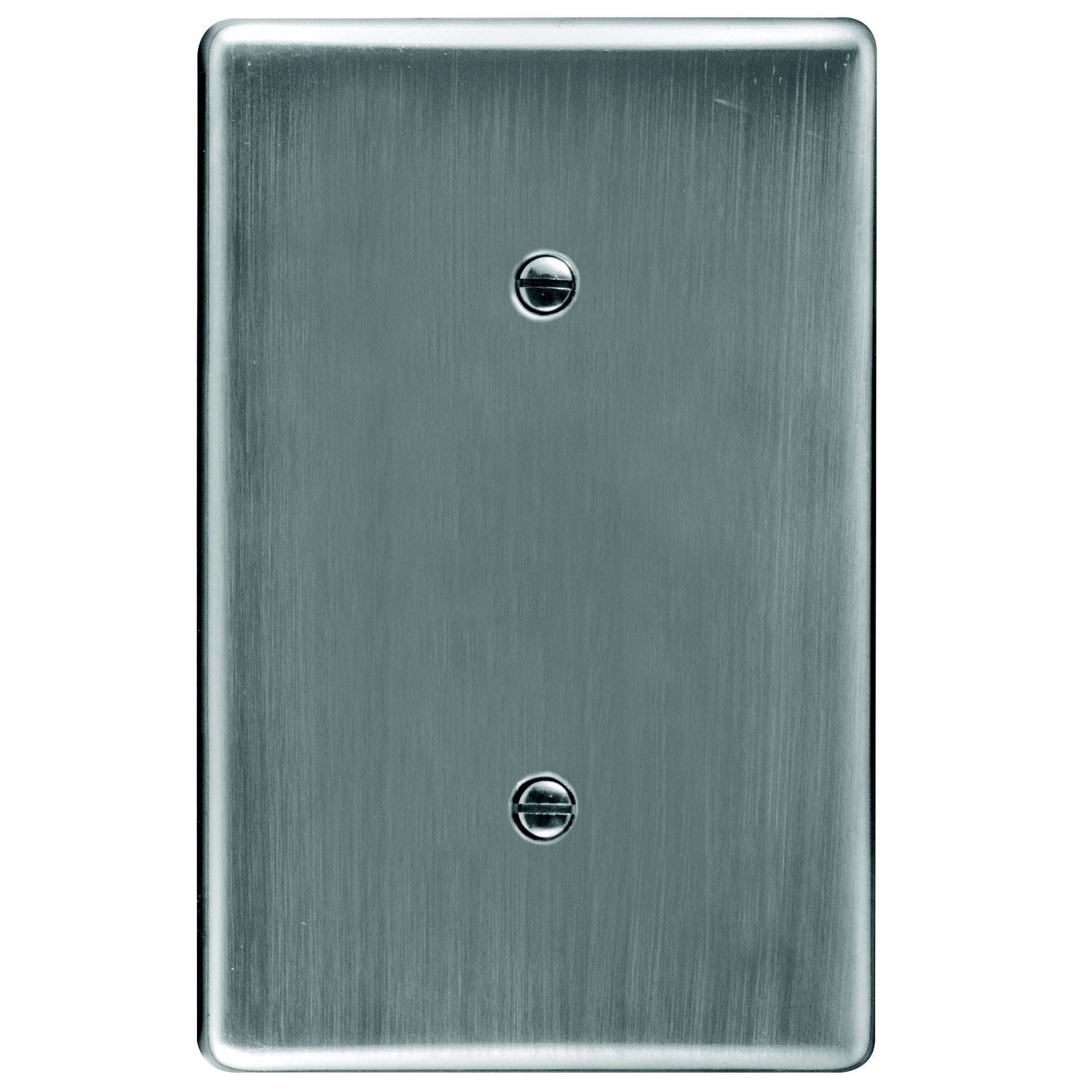 Crabtree Classic 4x2 Blank Steel Coverplate - Satin Chrome