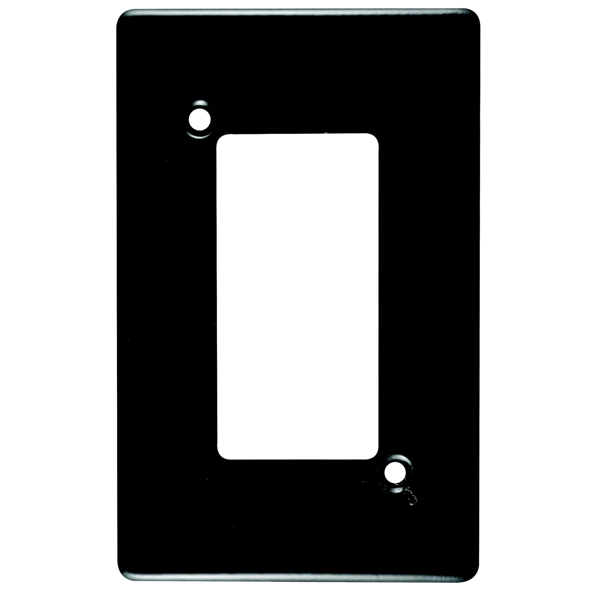 Crabtree Classic 4 Lever Steel Coverplate (4X2, Black)
