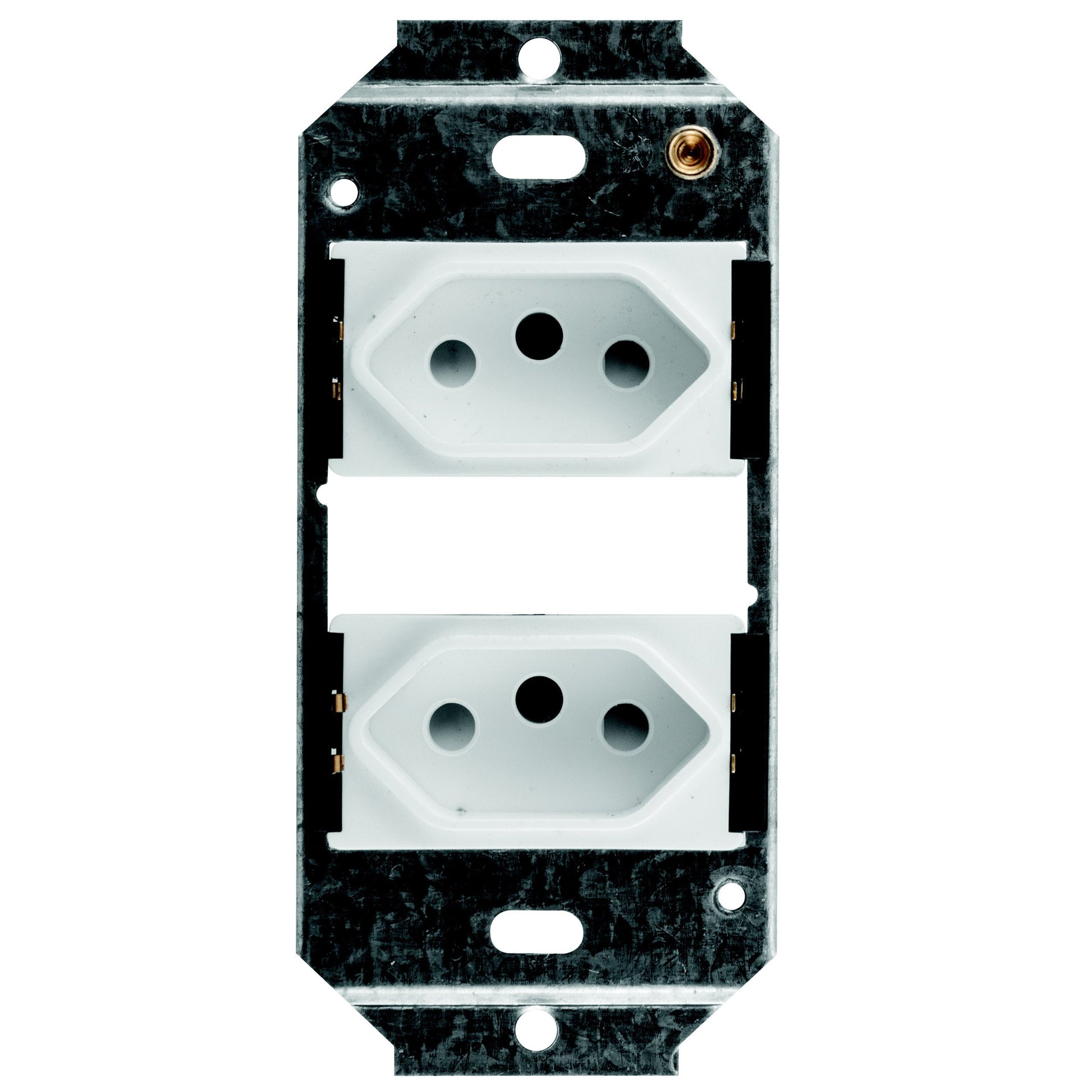 Crabtree Classic 16A Slimline Double Socket (Unswitched) with Yoke (4X2), White