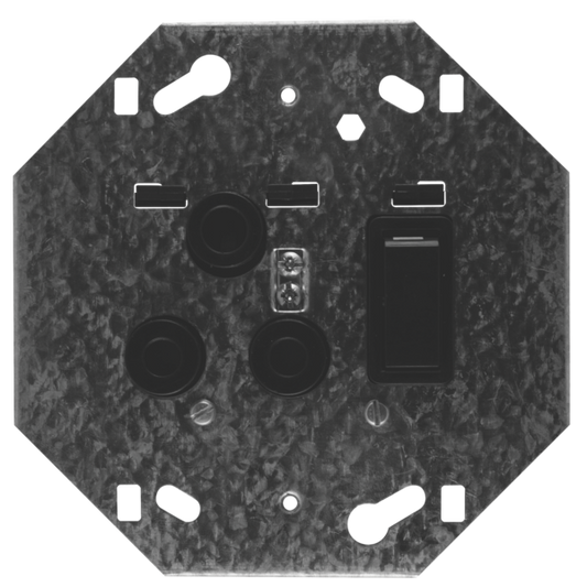 Crabtree Classic Black Single Switch Socket on Yoke 16A 4X4