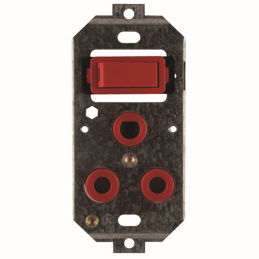Crabtree Classic Single 16A Vertical Switch Socket with Yoke (4x2)