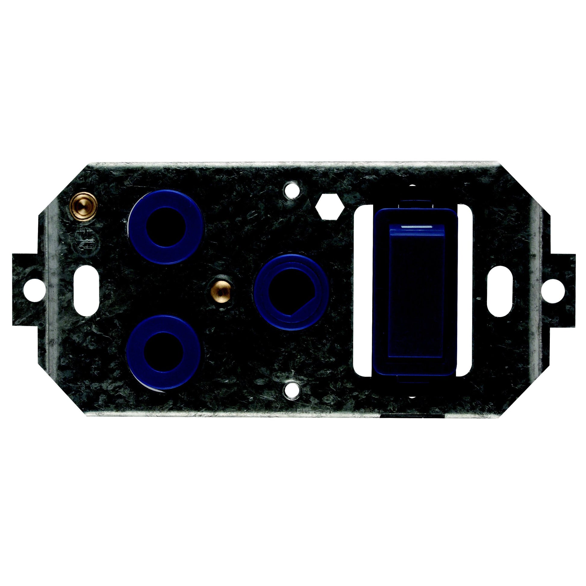 Crabtree Classic Single 16A Switch Socket with Yoke, 4x2 Vertical (Blue)