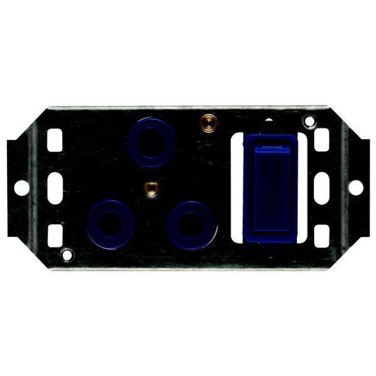 Crabtree Classic Dedicated 16A Single Switch Socket with Horizontal 4x2 Yoke, Blue