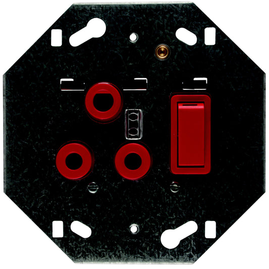 Crabtree Classic Red 16A Dedicated Switch Socket 4x4 (100x100mm)