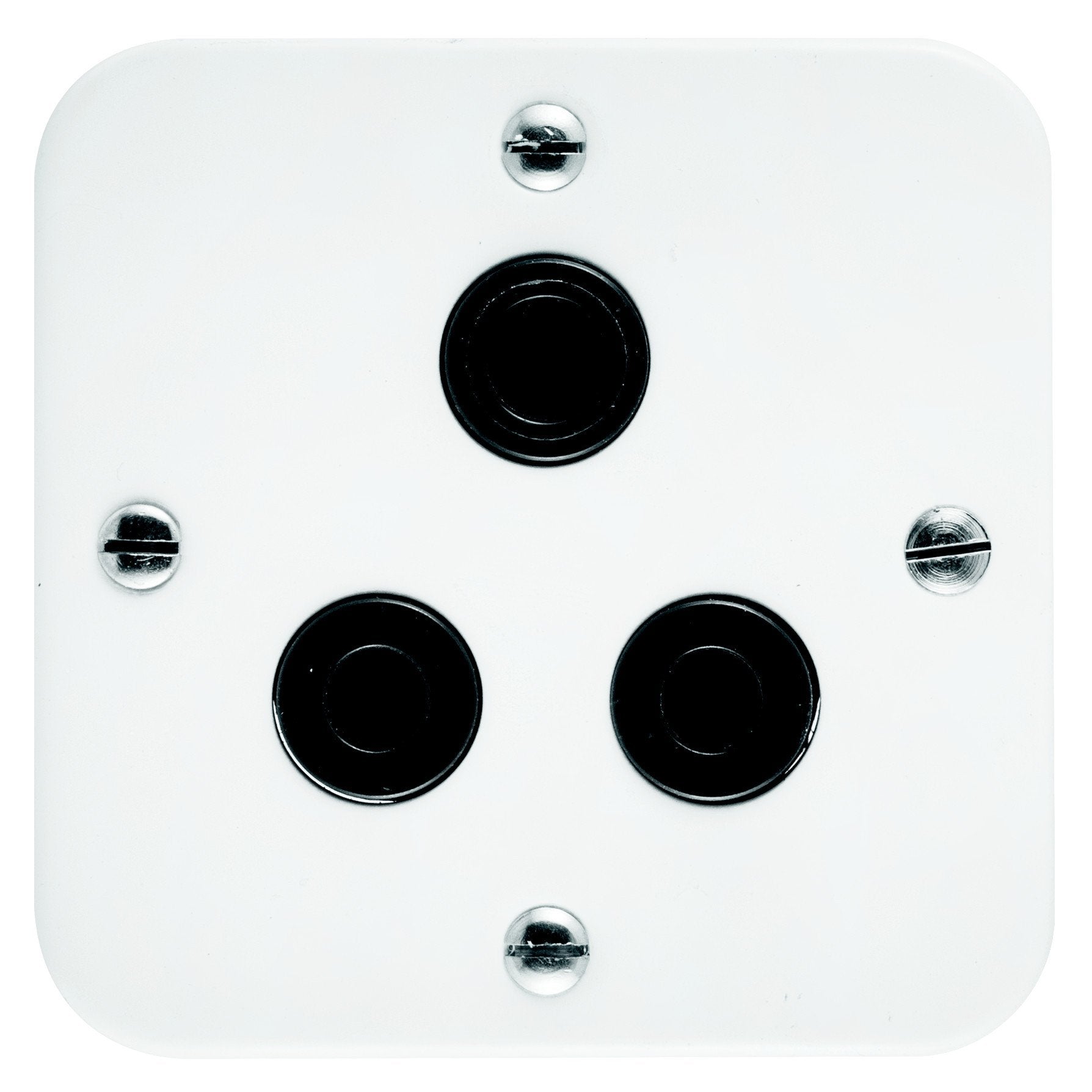 Crabtree Industrial 16A Dedicated Black Single Socket with 75x75 Cover
