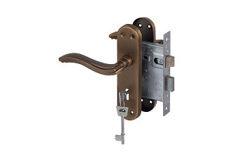 Lockset Yale 3L Onda Matt Coffee