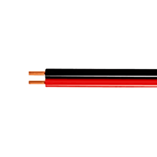 1.0 mm² Red/Clear Twin-Core Ripcord Cable – RIP1.0CLEAR