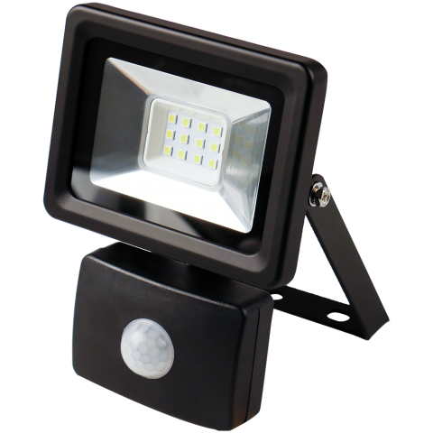 Starlit 30W Black Sensor LED Floodlight Daylight 6000K IP65, 2100LM