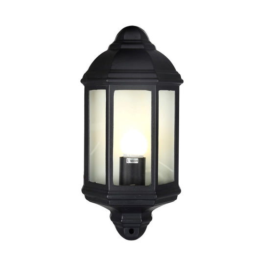 Starlit Outdoor Black Garden Light with E27 Holder, IP44 Rated
