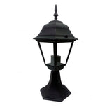 Starlit 4 Panel Pole Mounted Aluminium Outdoor Lantern (Lamp Excluded)