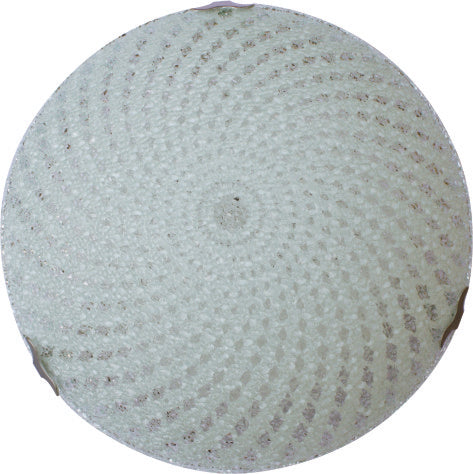 Starlit 300mm Krinkle Glass Ceiling Light with Chrome Clips, 2xE27 Holder (Lamp Excluded)